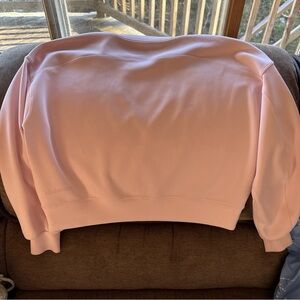 Lululemon Perfectly Oversized Crop Crew Softstreme Size 8 Light Pink